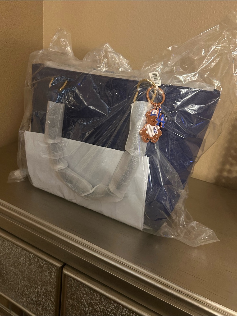 Dagne Dover Tote Bag Small In Royal Blue Rare Find NWOT + Keychain